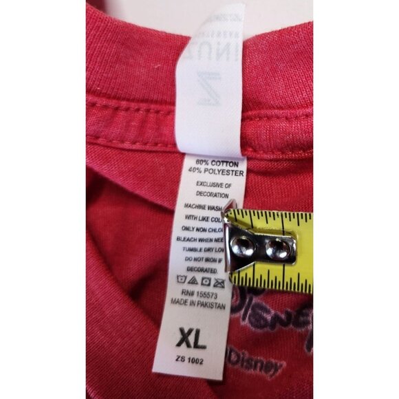 Disney Mickey Mouse Red T-Shirt XL - Picture 3 of 7